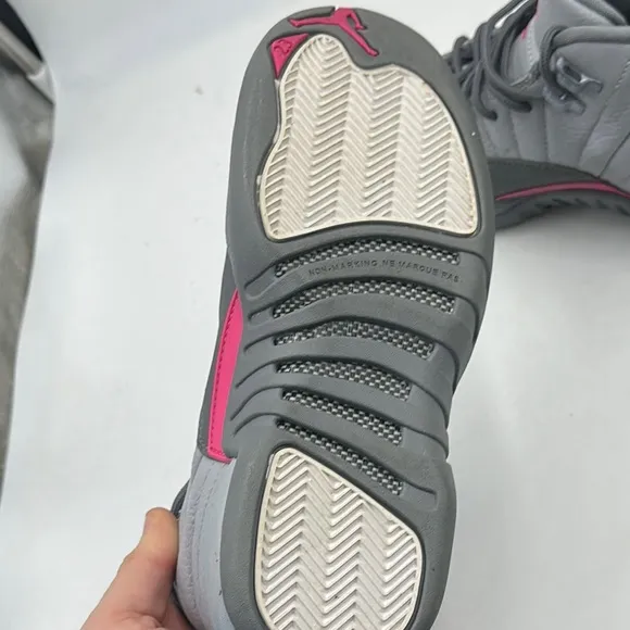 Nike Air Jordan 12 Retro Wolf Grey GS Kids 510815-029 Sneakers Shoes Size 5.5 Y