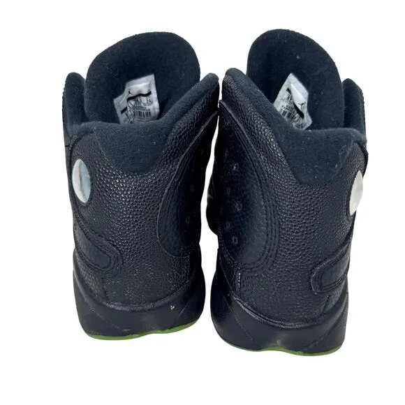Nike Air Jordan 13 Retro Basketball‎ Shoes 414574-042 Black Green Boys Size 6Y