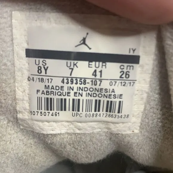 Nike Air Jordan 13 Retro Womens Size 9.5 Gray Athletic Shoes Sneakers 439358-107