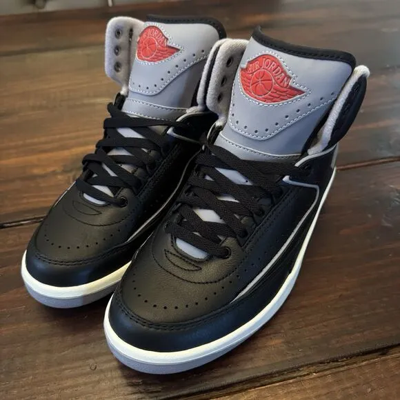 Nike Air Jordan 2 Retro Black Cement GS Shoes