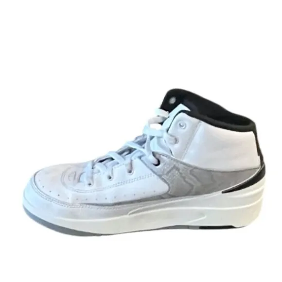 Nike Air Jordan 2 Retro Boys White Python Sneakers Size 3 Youth