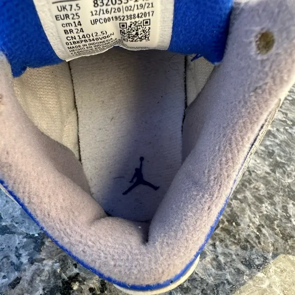 Nike Air Jordan 3 III Retro Racer Size 8C Blue White 832033-145 Toddler Shoes
