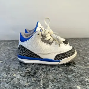 Nike Air Jordan 3 III Retro Racer Size 8C Blue White 832033-145 Toddler Shoes