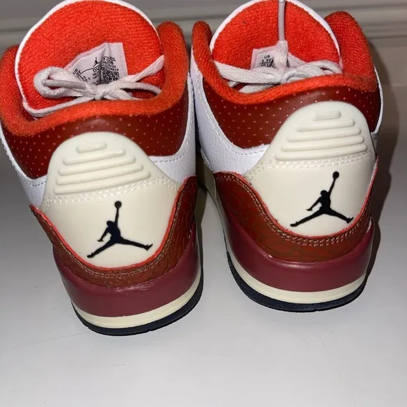 Nike Air Jordan 3 Retro Boys 1.5 Orange Athletic Shoes Sneakers