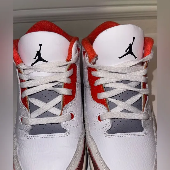 Nike Air Jordan 3 Retro Boys 1.5 Orange Athletic Shoes Sneakers