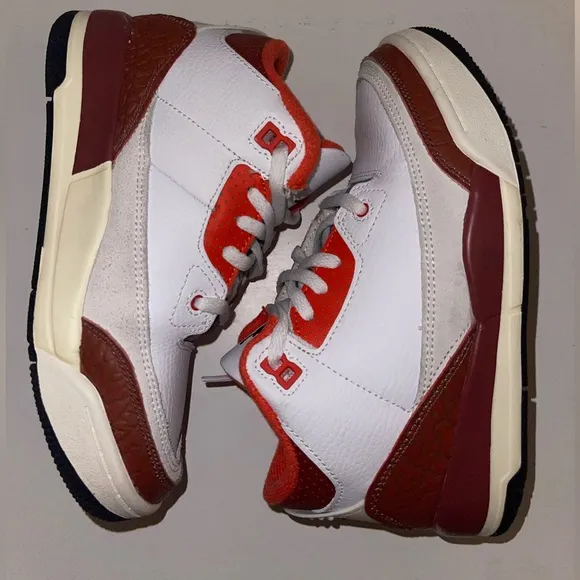 Nike Air Jordan 3 Retro Boys 1.5 Orange Athletic Shoes Sneakers