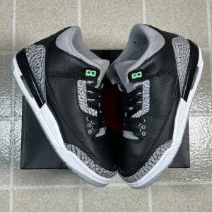 Nike Air Jordan 3 Retro GS Size 7Y Shoes DM0967-031 Green Glow Black
