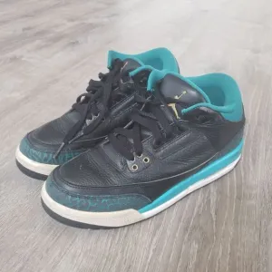 Nike Air Jordan 3 Retro GS Rio Teal Black 441140-018 Youth 6.5Y Shoes Sneakers