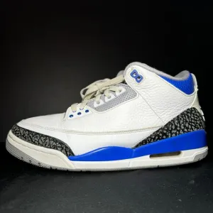 Nike Air Jordan 3 Retro Racer Blue Men's Shoes - Size 10.5