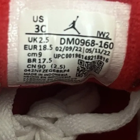 Nike Air Jordan 3 Retro TD Fire 3C Red Toddler DM0968-160 New