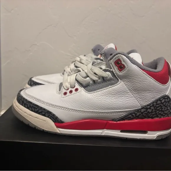 Nike Air Jordan 3 Retro White/Red Men's Shoes