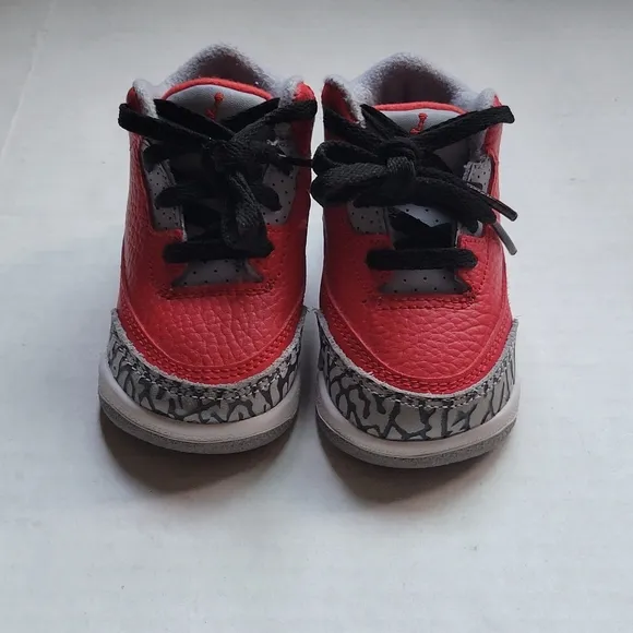 Nike Air Jordan 3 Toddler Retro 3 III Fire Red Cement Shoes CQ0489 600 Size 4 C