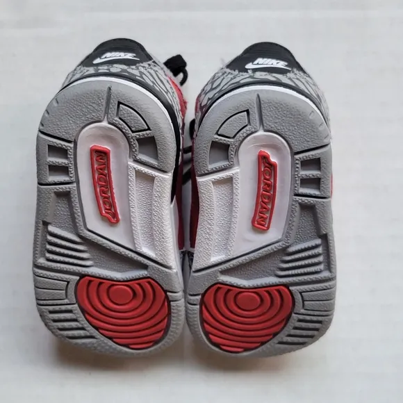 Nike Air Jordan 3 Toddler Retro 3 III Fire Red Cement Shoes CQ0489 600 Size 4 C