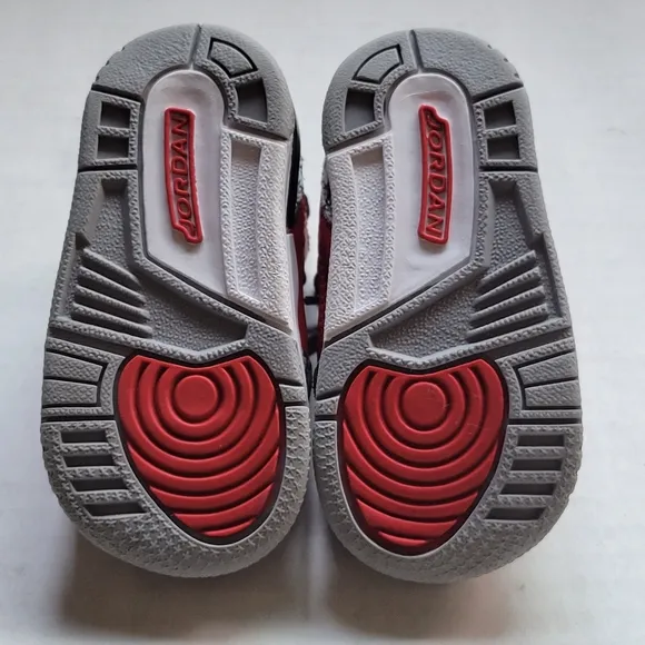 Nike Air Jordan 3 Toddler Retro 3 III Fire Red Cement Shoes CQ0489 600 Size 4 C