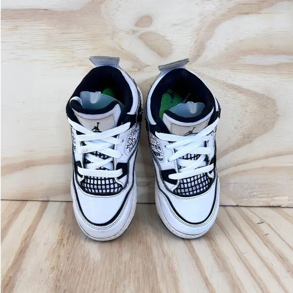 Nike -Air Jordan 4 Retro SE -Sneakers-White/Black -Kids Toddler -10C -BQ7670-401