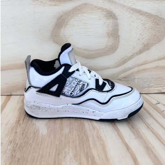 Nike -Air Jordan 4 Retro SE -Sneakers-White/Black -Kids Toddler -10C -BQ7670-401
