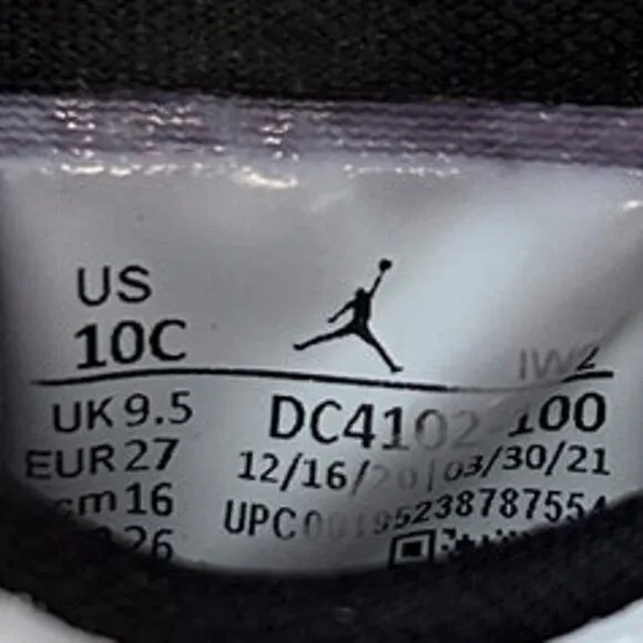 Nike -Air Jordan 4 Retro SE -Sneakers-White/Black -Kids Toddler -10C -BQ7670-401