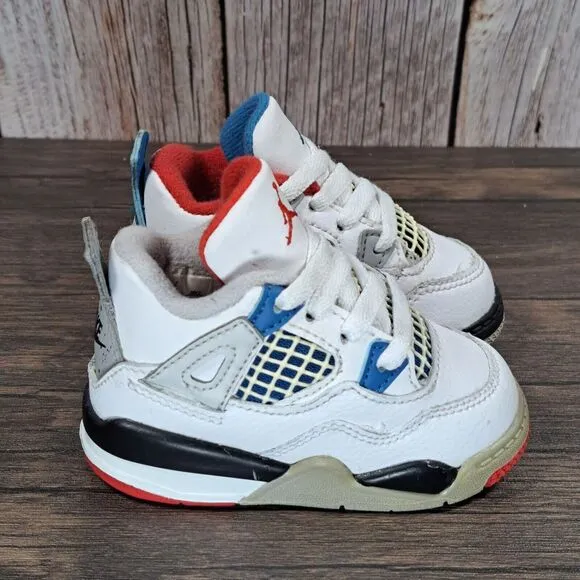 Nike Air Jordan 4 Retro SE TD &quot;What The 4&quot; Toddler 4c Basketball Shoe BQ7670-146