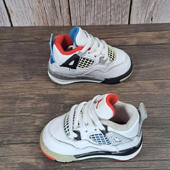 Nike Air Jordan 4 Retro SE TD &quot;What The 4&quot; Toddler 4c Basketball Shoe BQ7670-146