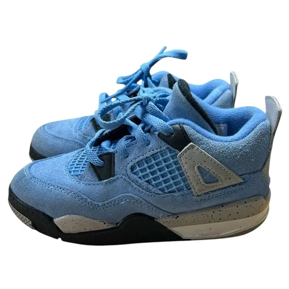 Nike Air Jordan 4 Retro toddler shoes - Size 10c - University Blue