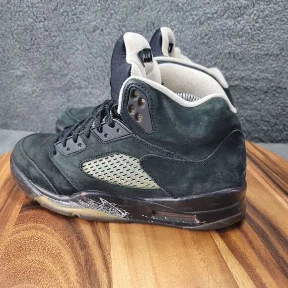 Nike Air Jordan 5 Retro 2013 Black Oreo Mens Size 8.5 Sneakers Shoes 136027-035