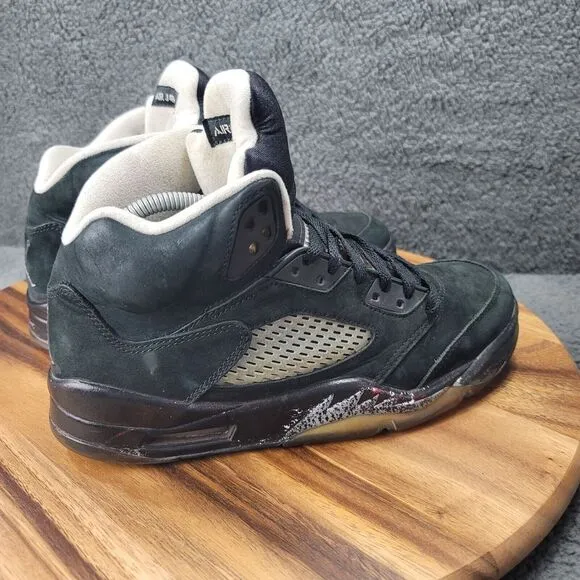 Nike Air Jordan 5 Retro 2013 Black Oreo Mens Size 8.5 Sneakers Shoes 136027-035
