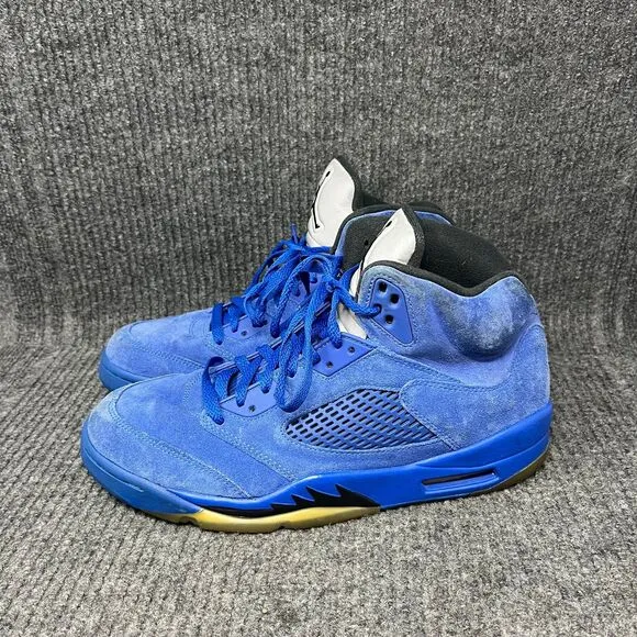 Nike Air Jordan 5 Retro Blue Suede 2017 Shoes Mens Size 10 136027-401