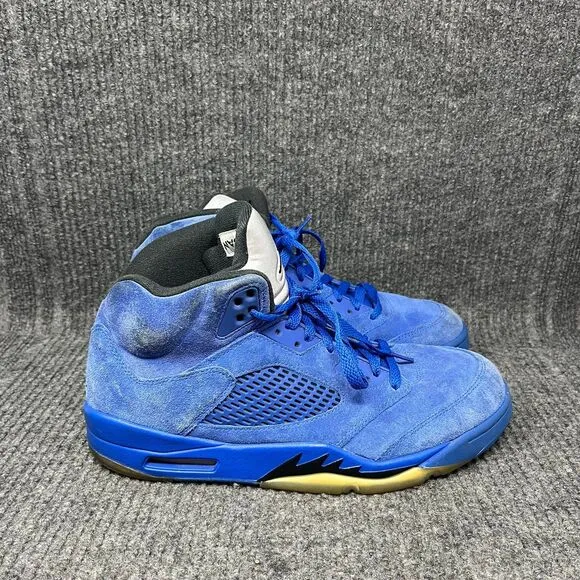 Nike Air Jordan 5 Retro Blue Suede 2017 Shoes Mens Size 10 136027-401