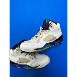 Nike Air Jordan 5 Retro Grape 2013 Men's Size 9.5 Sneakers Shoes 136027-108