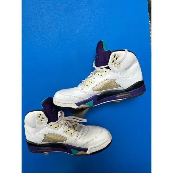 Nike Air Jordan 5 Retro Grape 2013 Men's Size 9.5 Sneakers Shoes 136027-108