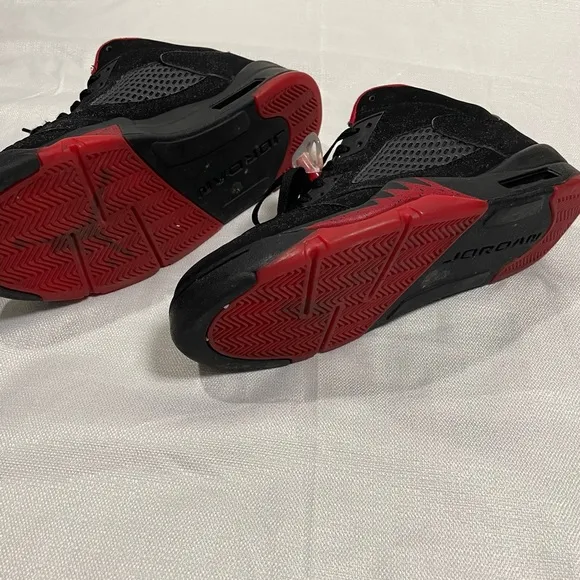 Nike Air Jordan 5 Retro Low 'Alternate' - Black &amp; Red, Size 10