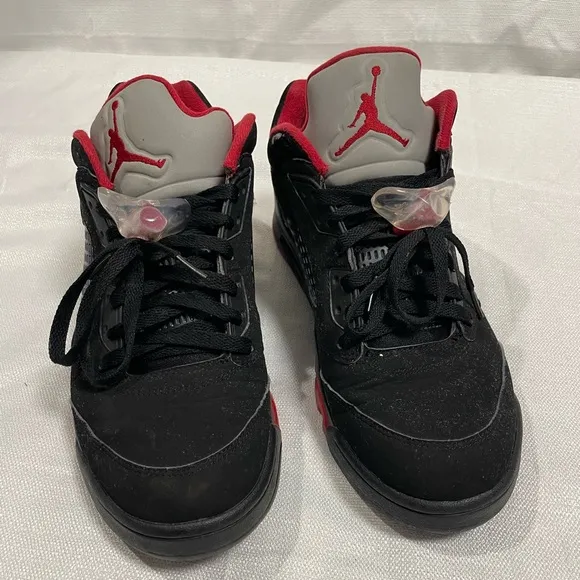 Nike Air Jordan 5 Retro Low 'Alternate' - Black &amp; Red, Size 10