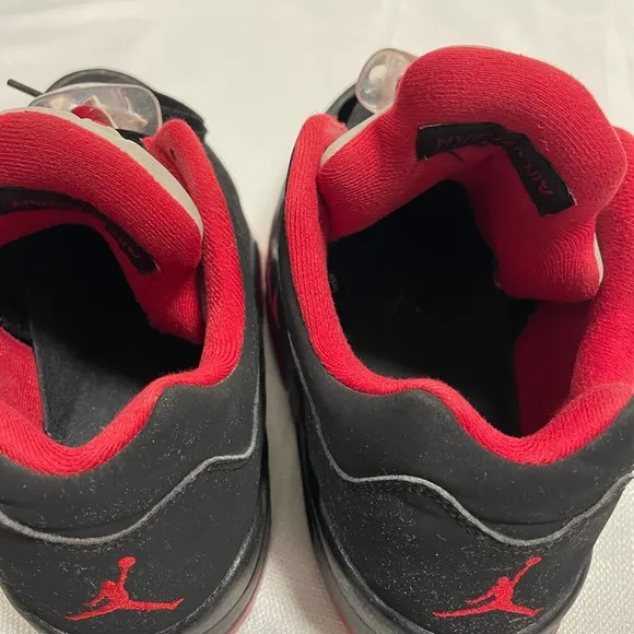Nike Air Jordan 5 Retro Low 'Alternate' - Black &amp; Red, Size 10