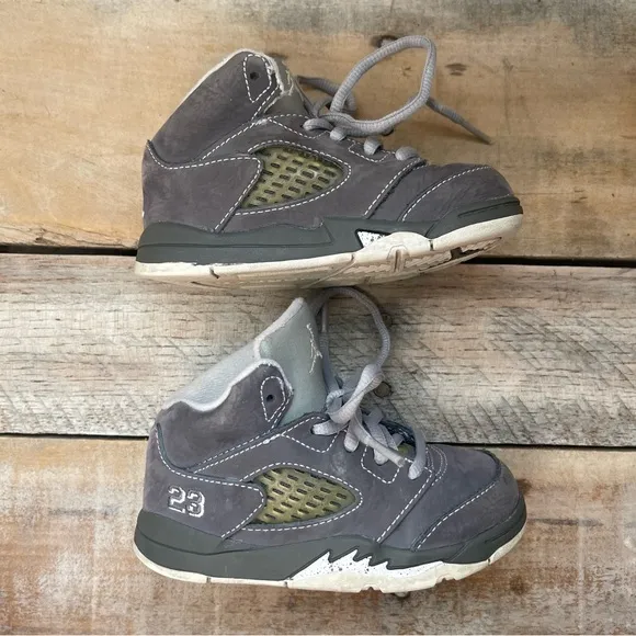 Nike Air Jordan 5 V Retro GS Wolf Grey Sneakers Shoes