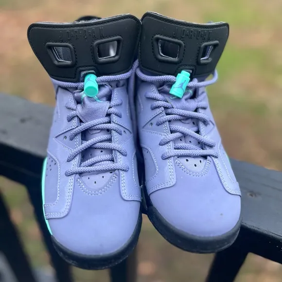 Nike Air Jordan 6 Retro GG Iron Purple Basketball Shoes 543390-508 Kids Sz 5.5Y