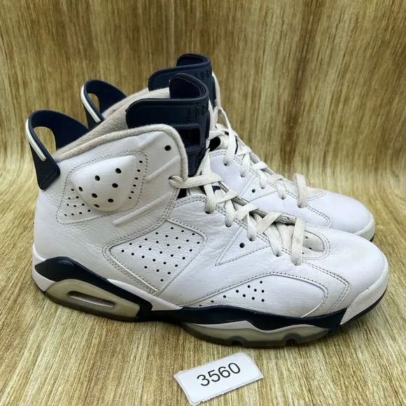 Nike Air Jordan 6 Retro Midnight Navy Men's Size 8.5 Sneakers Shoes CT8529-141