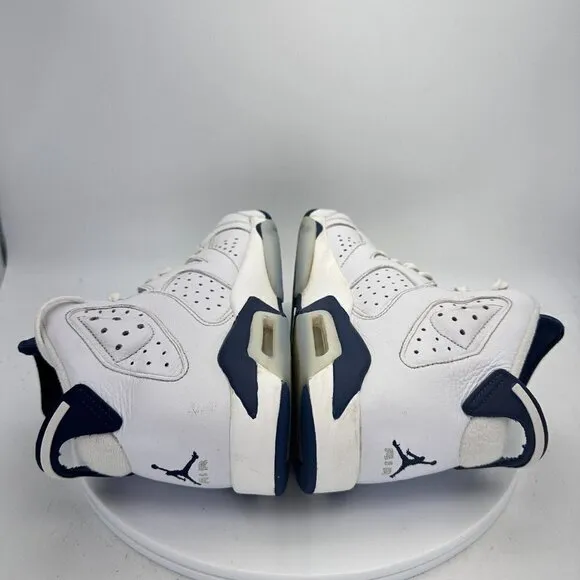 Nike Air Jordan 6 Retro Midnight Navy White Youth Shoes 384665-141 Size 7Y