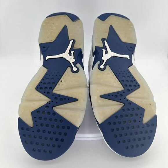 Nike Air Jordan 6 Retro Midnight Navy White Youth Shoes 384665-141 Size 7Y