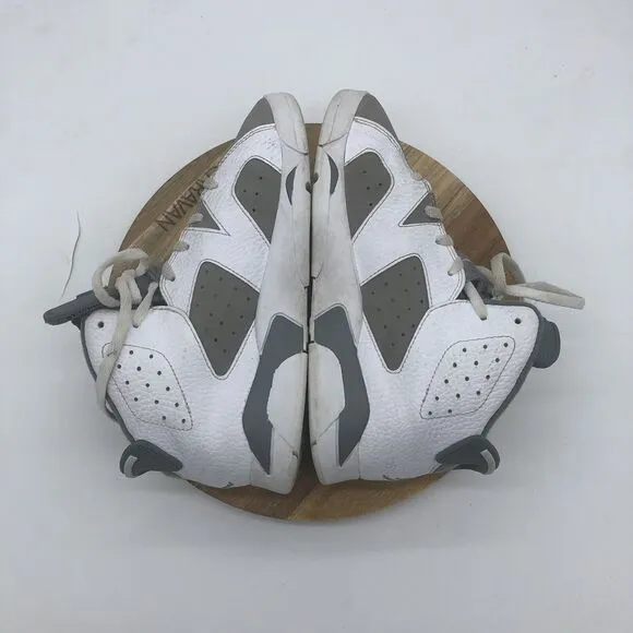Nike Air Jordan 6 Retro Sneakers Boys 2.5Y Cool Gray Lace Up Shoes Athletic