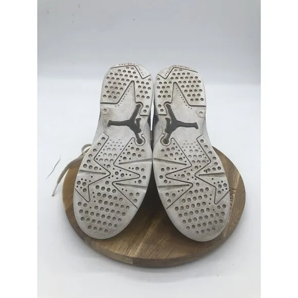 Nike Air Jordan 6 Retro Sneakers Boys 2.5Y Cool Gray Lace Up Shoes Athletic