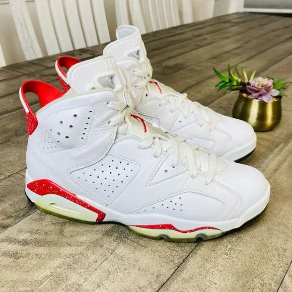 Nike Air Jordan 6 Retro White Red Oreo Basketball Shoes Men’s 8