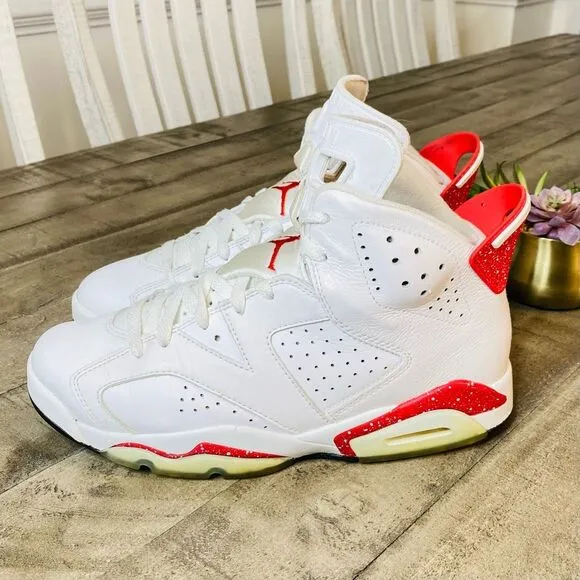 Nike Air Jordan 6 Retro White Red Oreo Basketball Shoes Men’s 8