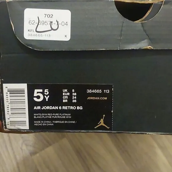 Nike Air Jordan 6 Retro Alternate Hare Youth