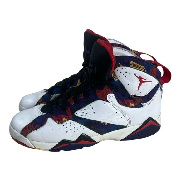 Nike Air Jordan 7 Retro BG Shoes Nothing But Net Ugly Sweater Size 7Y 304774-142