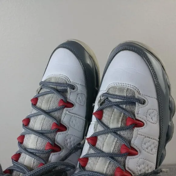 Nike Air Jordan 9 Retro Fire Red Boys Size 7Y Basketball Shoes 302359-162