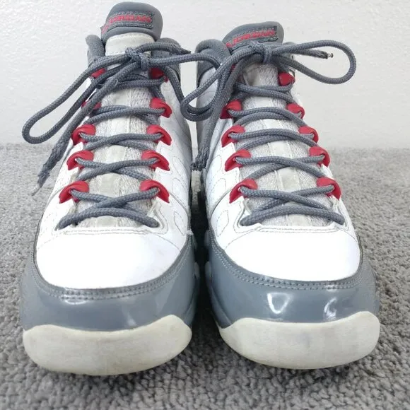 Nike Air Jordan 9 Retro Fire Red Boys Size 7Y Basketball Shoes 302359-162