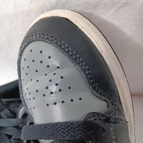 Nike Air Jordan Retro Mid Size 13 C Shoes Childrens Gray Black Lace 640734 096