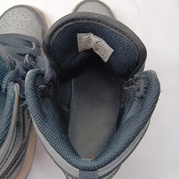 Nike Air Jordan Retro Mid Size 13 C Shoes Childrens Gray Black Lace 640734 096