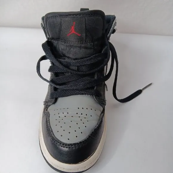 Nike Air Jordan Retro Mid Size 13 C Shoes Childrens Gray Black Lace 640734 096