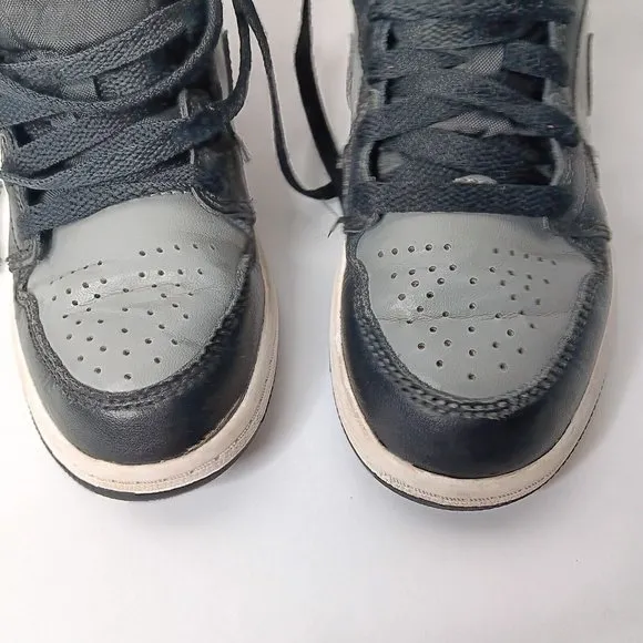 Nike Air Jordan Retro Mid Size 13 C Shoes Childrens Gray Black Lace 640734 096